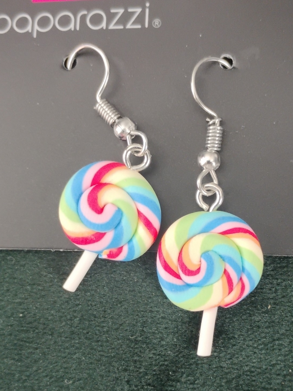 paparazzi Multi-Color Swirl Lollipop Dangle Earrings